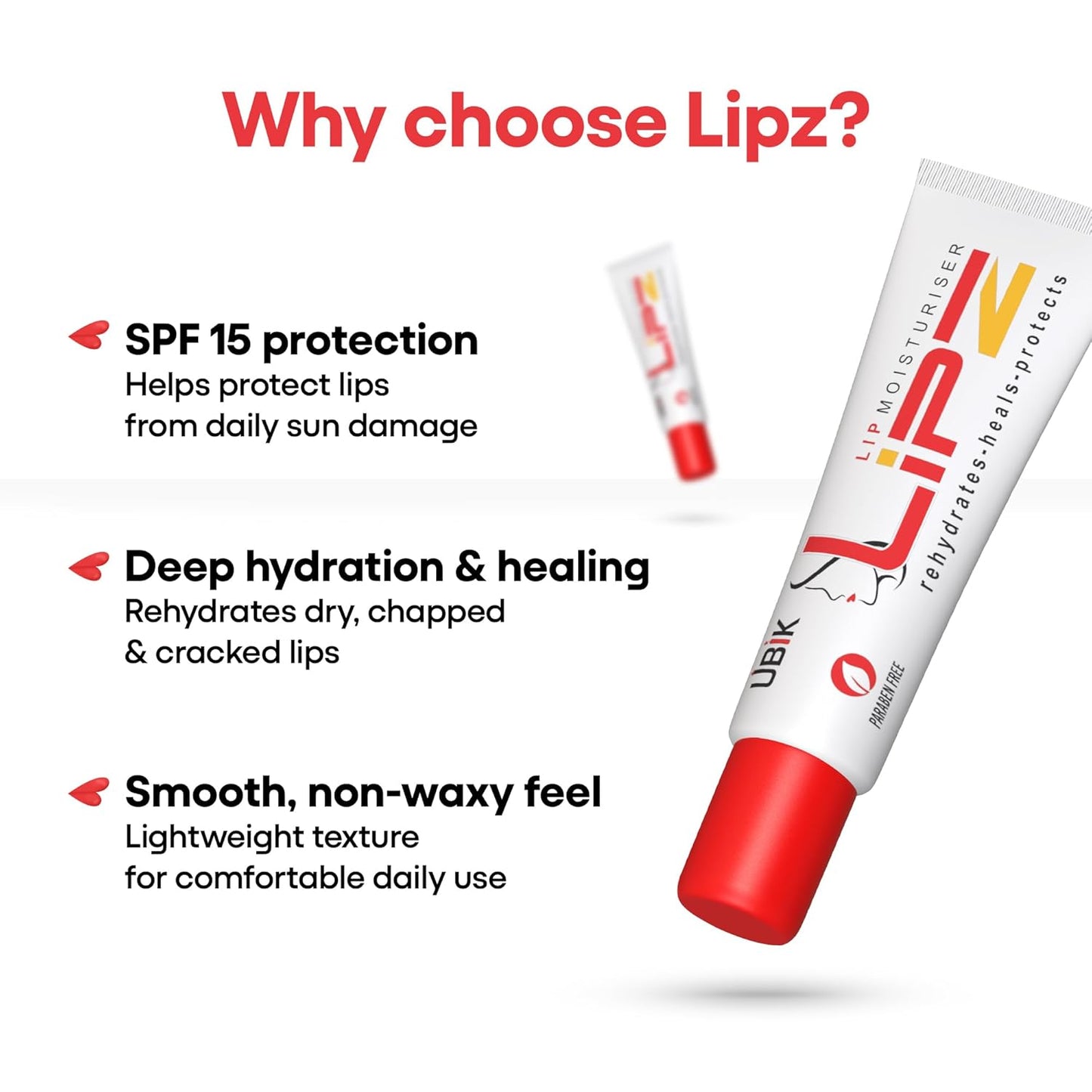 Lipz Lip Moisturizer - White, 9 gms