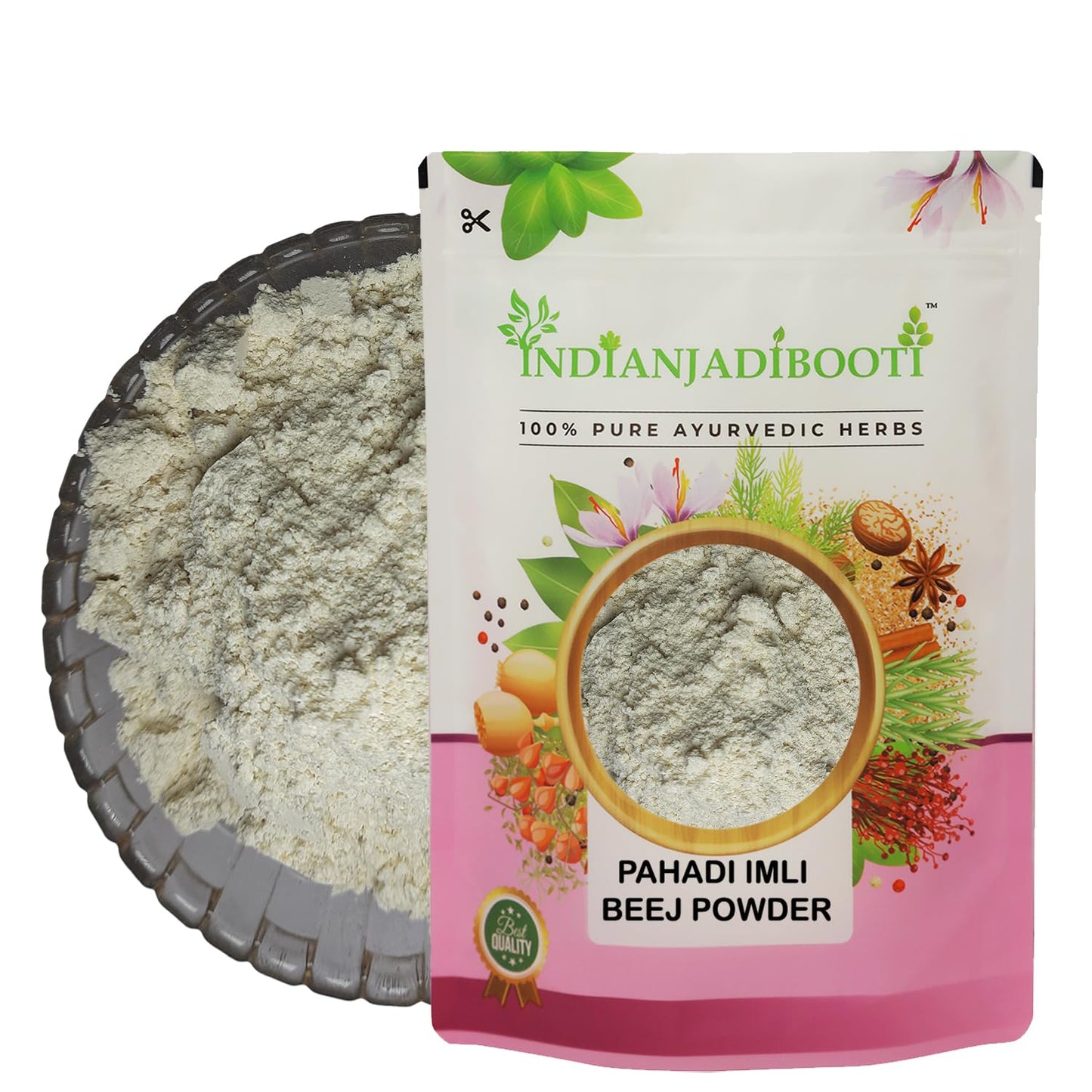 IndianJadiBooti Pahadi Imli Beej Powder (Mountain Tamarind Seeds) 250g | 100% Pure White Kernel (Giri/Magaj) | Outer Peel Removed | Natural Support for Men's Vitality (Shukra), Stamina & Joint Strength | Stone Ground