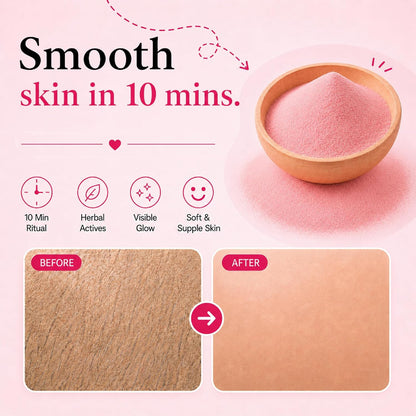 4 in 1 Rose Body Wax Powder for Women Tan Removal Hair Removal Exfoliation Skin | Brightening Skin Full Body Polishing Painless Hair Removal No Strip No Heat Just Smooth Skin 80g (Body Wax Powder)