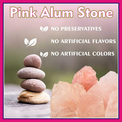 Pink Fitkari Alum for Water Purification, Sores, Teeth Cracks, Skin Care, After Shave, Deodorant - 250 gram