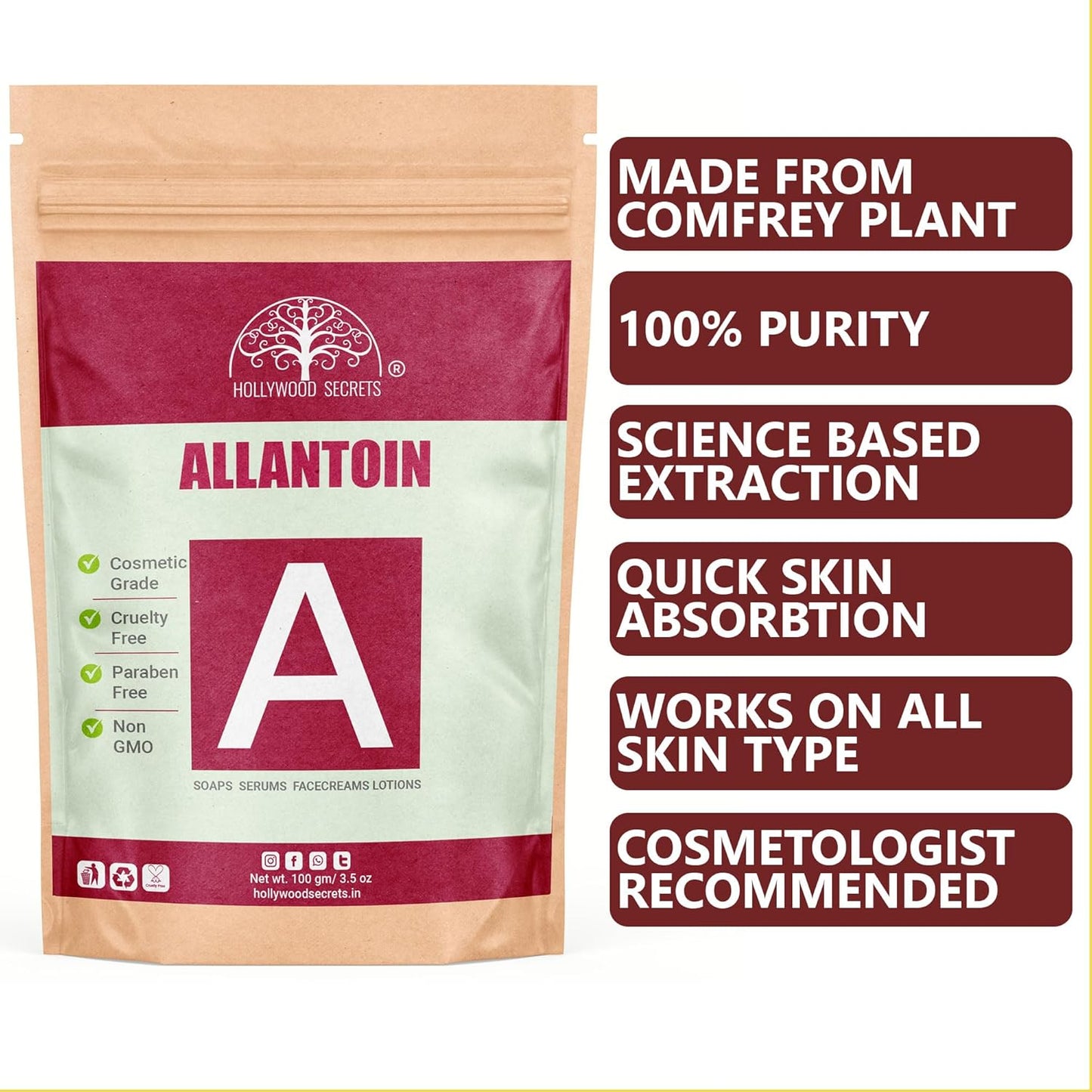 Pure Allantoin Powder 100gm
