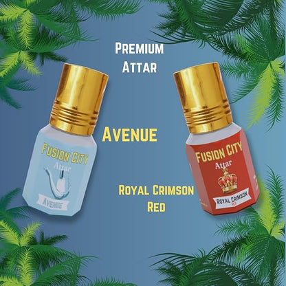 Ultimate Elite Attar Collection Pack Of 6 (3ml Each) | Luxurious, Alcohol Free, Long Lasting, Roll On Attar for Men & Women (Mogra, Blackberry, Avenue, Royal Red, Sandalwood, Royal Black)
