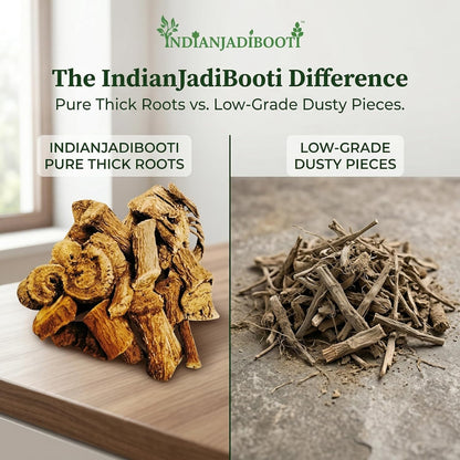 IndianJadiBooti Kaunch Root (100g) | Mucuna Pruriens Root | Kaunch Ki Jad | Raw Ayurvedic Herb for Strength, Vitality & Nourishing Support | Velvet Bean Root | Dried & Cleaned