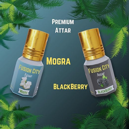 Ultimate Elite Attar Collection Pack Of 6 (3ml Each) | Luxurious, Alcohol Free, Long Lasting, Roll On Attar for Men & Women (Mogra, Blackberry, Avenue, Royal Red, Sandalwood, Royal Black)
