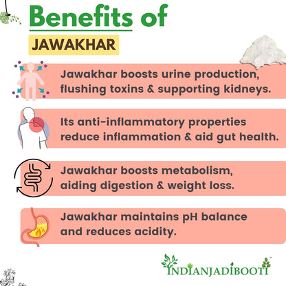 IndianJadiBooti Jawakhar Powder (Yavakshar) | 100g | Food Grade Pearl Ash (Potash) | Pure Potassium Carbonate | Traditional Alkaline Agent for Culinary & Ayurvedic Wellness