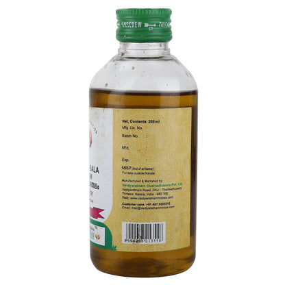 VAIDYARATNAM Ksheerabala Thailam with Free Pachak Methi, Standard, Multi, 200 ml