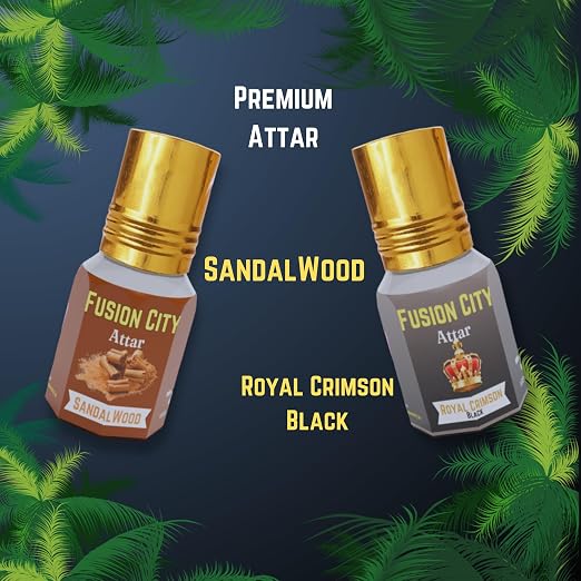 Ultimate Elite Attar Collection Pack Of 6 (3ml Each) | Luxurious, Alcohol Free, Long Lasting, Roll On Attar for Men & Women (Mogra, Blackberry, Avenue, Royal Red, Sandalwood, Royal Black)