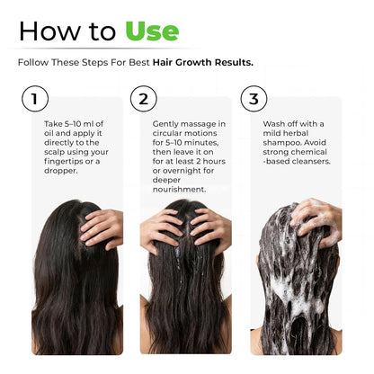 Avimee Herbal Keshpallav Hair Oil for Hair Growth | For Both Men & Women | Helps to reduce Hair Fall | With Rosemary, Castor, Amla, Coconut and Bhringraj Oil | Mineral Oil Free | 100 ml