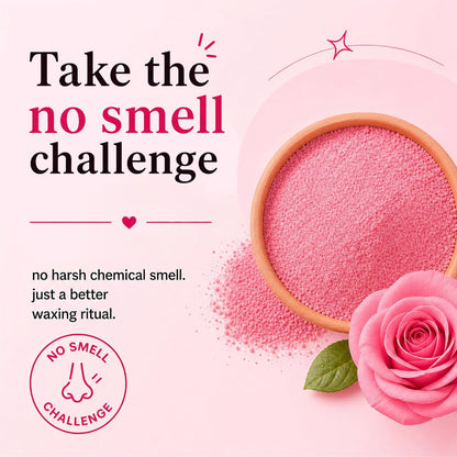 4 in 1 Rose Body Wax Powder for Women Tan Removal Hair Removal Exfoliation Skin | Brightening Skin Full Body Polishing Painless Hair Removal No Strip No Heat Just Smooth Skin 80g (Body Wax Powder)