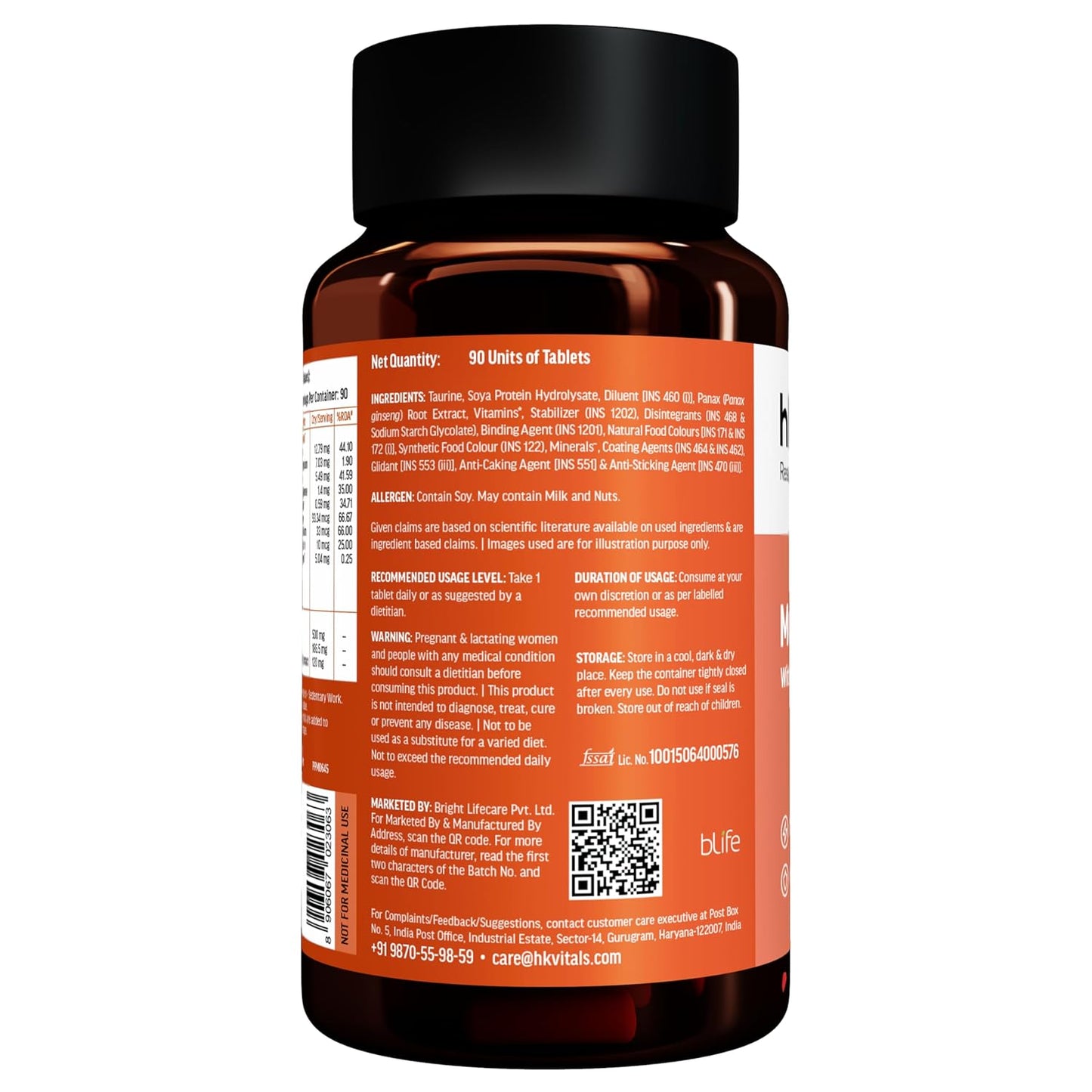 hk vitals Multivitamin, 90 Tablets | With Zinc, Vitamins C & D3, Multiminerals & Ginseng Extract