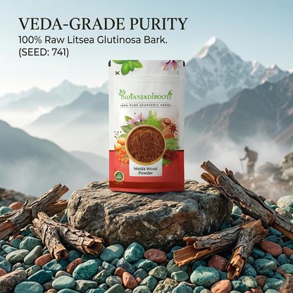 IndianJadiBooti Maida Lakdi Powder | Maida Wood (Litsea Glutinosa) | Pure Medasak for Bone Health, Joints & Swelling | Natural Raw Herb 250g