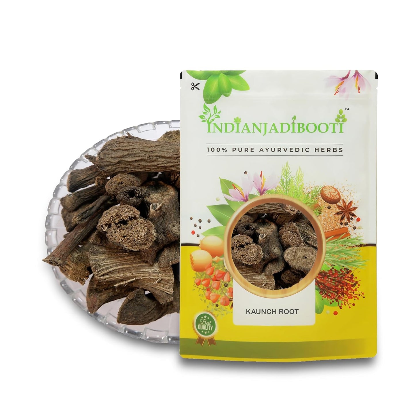 IndianJadiBooti Kaunch Root (100g) | Mucuna Pruriens Root | Kaunch Ki Jad | Raw Ayurvedic Herb for Strength, Vitality & Nourishing Support | Velvet Bean Root | Dried & Cleaned