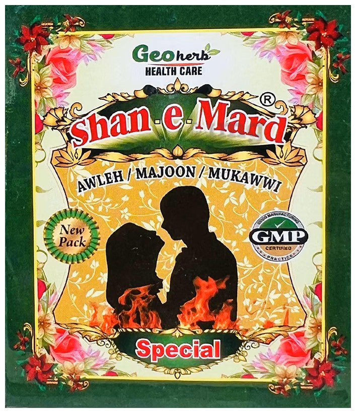 Shan-e-Mard Special Majoon, Traditional Ayurvedic Supplement, Green Box with Floral Design, GMP Certified 250 Gram