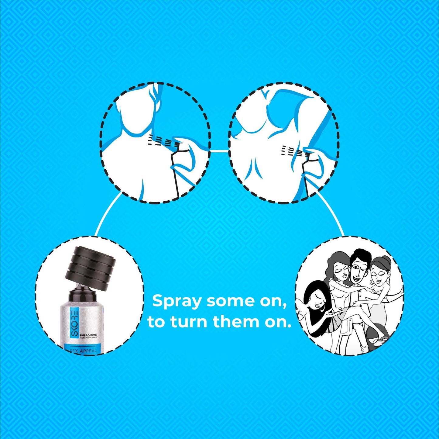 Skore Pheromone Activating Deodorant Spray For Men, 150ml