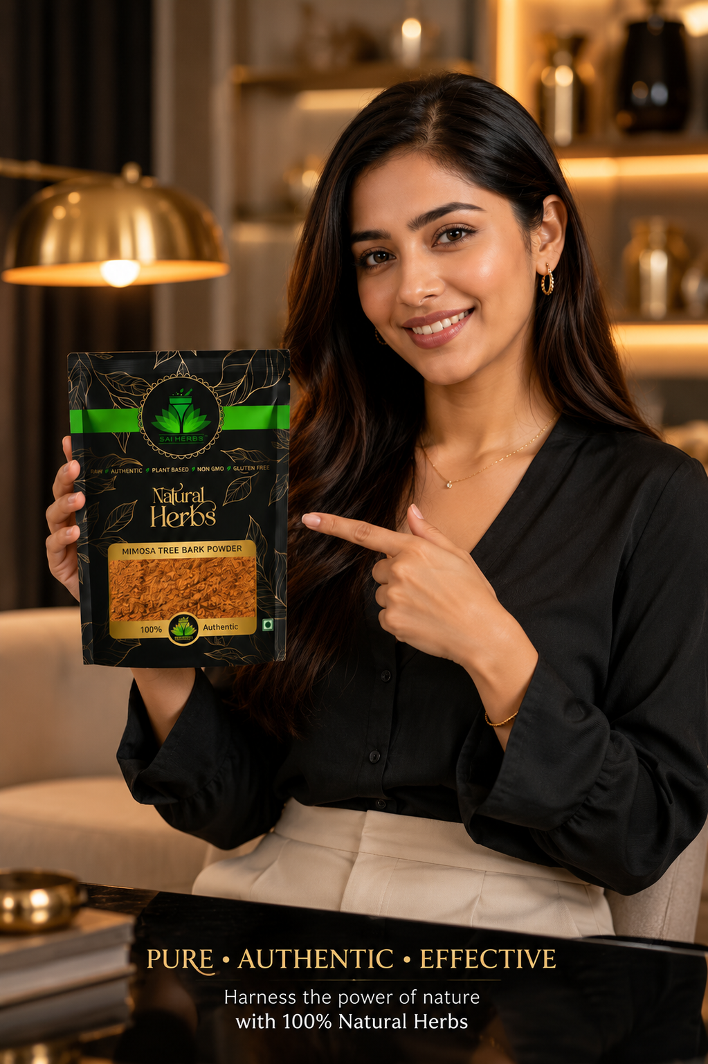 SAI HERBS Mimosa Tree Bark Powder | 100% Natural Herbal Powder | Premium Quality | Raw, Authentic & Plant-Based