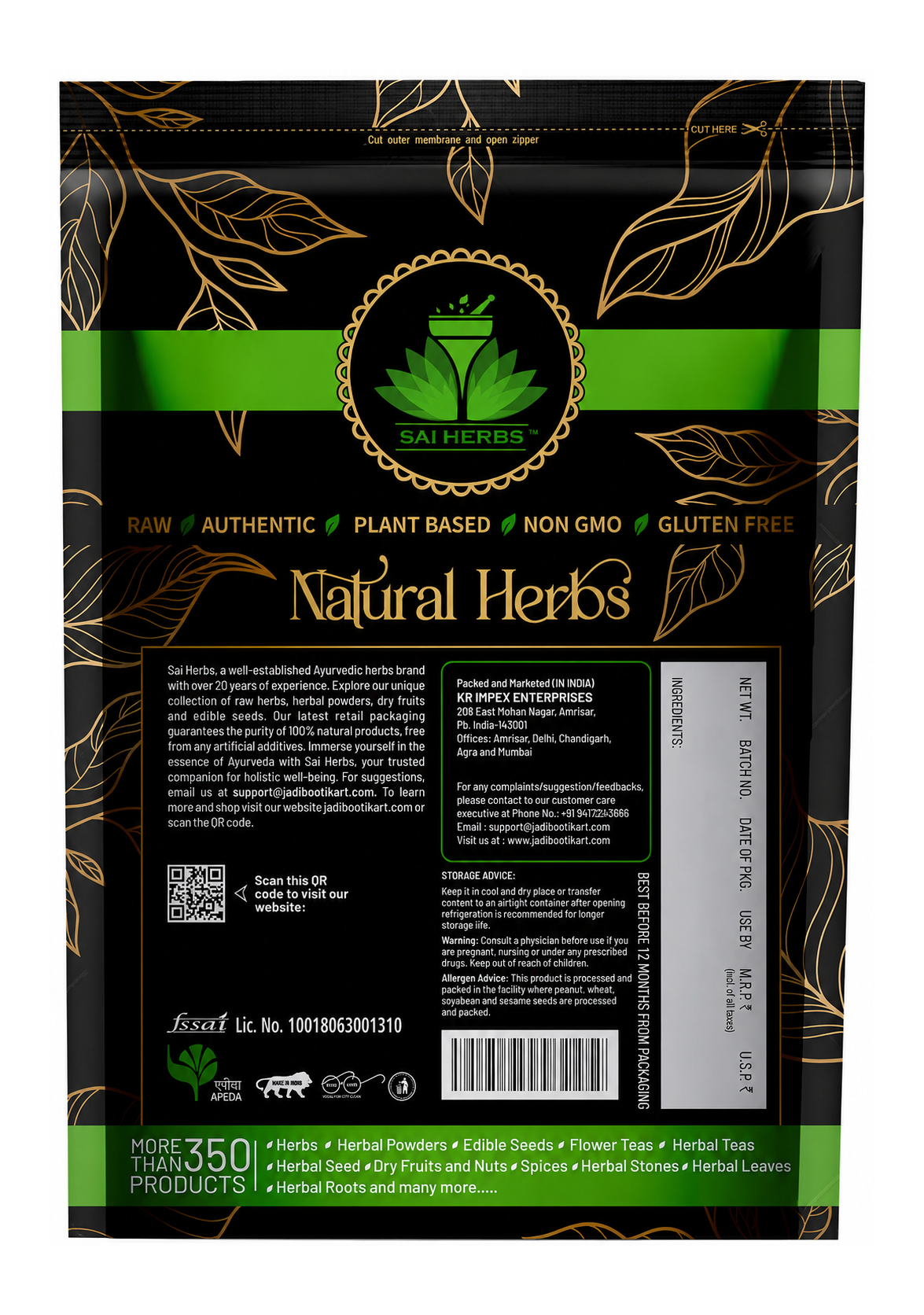 SAI HERBS Ratanjot Powder | 100% Natural Herbal Powder | Premium Quality | Raw, Authentic & Plant-Based