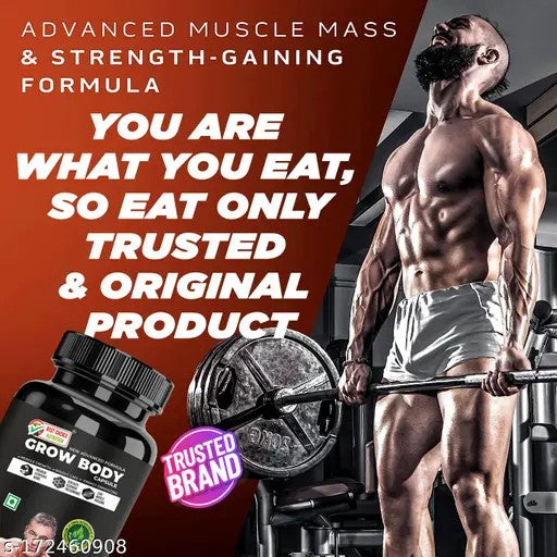 Grow Body Capsule For Muscle Building & Weight Gain (60 No)